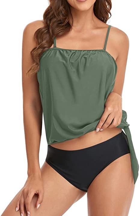 Tops - Tankini Donna, Bikini Crop Top con