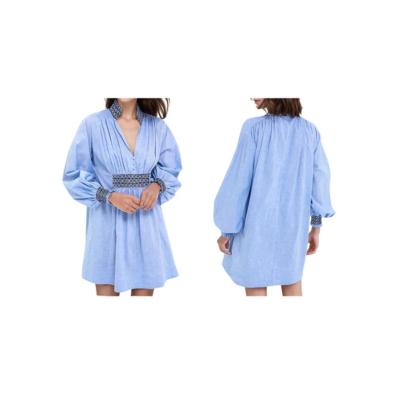 Casual Loose Linen Shirt Dress - NUOVO - Abito chemisier da donna