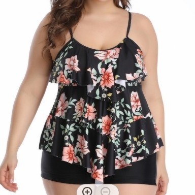 Tops - Tankini Donna Bikini Stampa Floreale Taglie