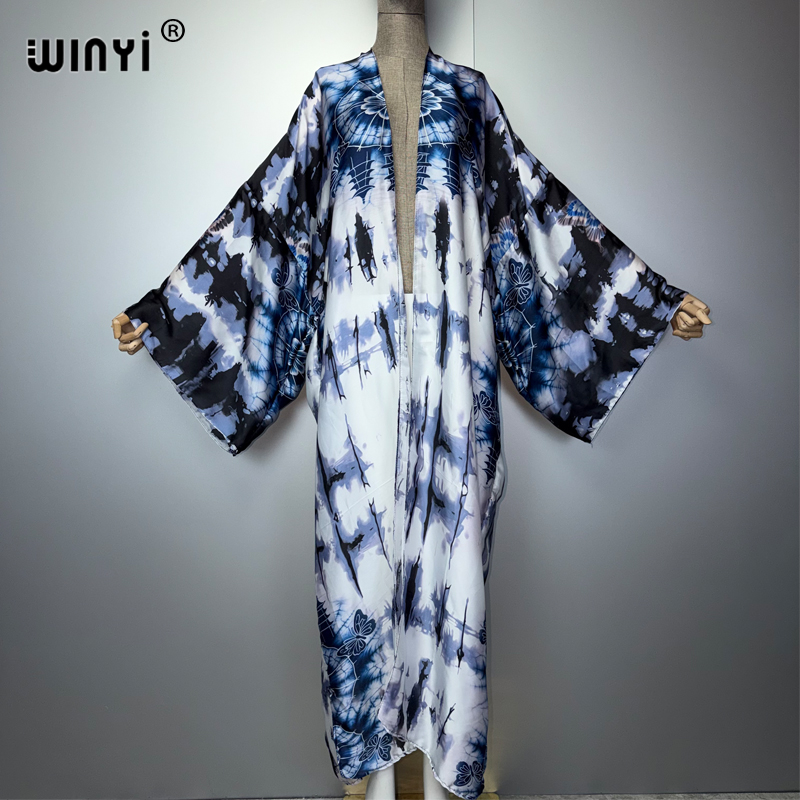 Boho Summer Beach Maxi Dress - WINYI 2026 Kimono Boho Maxi Copricostume