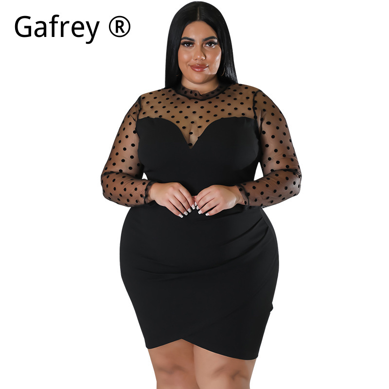 Sexy Mesh Sheer Bodycon Dress - Abito Midi Bodycon Sexy da Donna