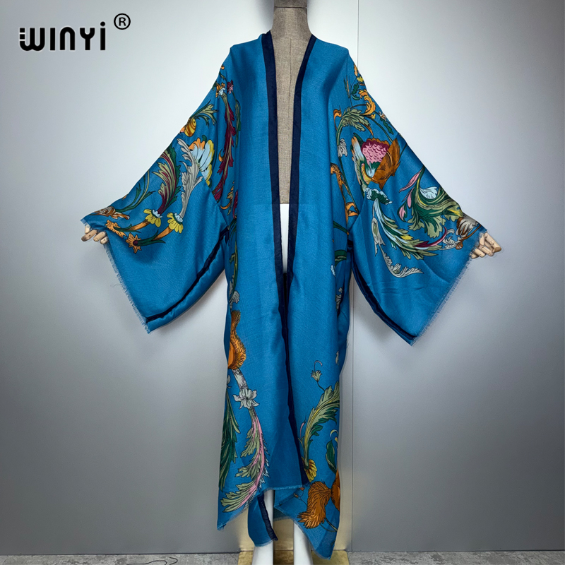 Boho Summer Beach Maxi Dress - WINYI Africa Abito Kimono Boho Maxi