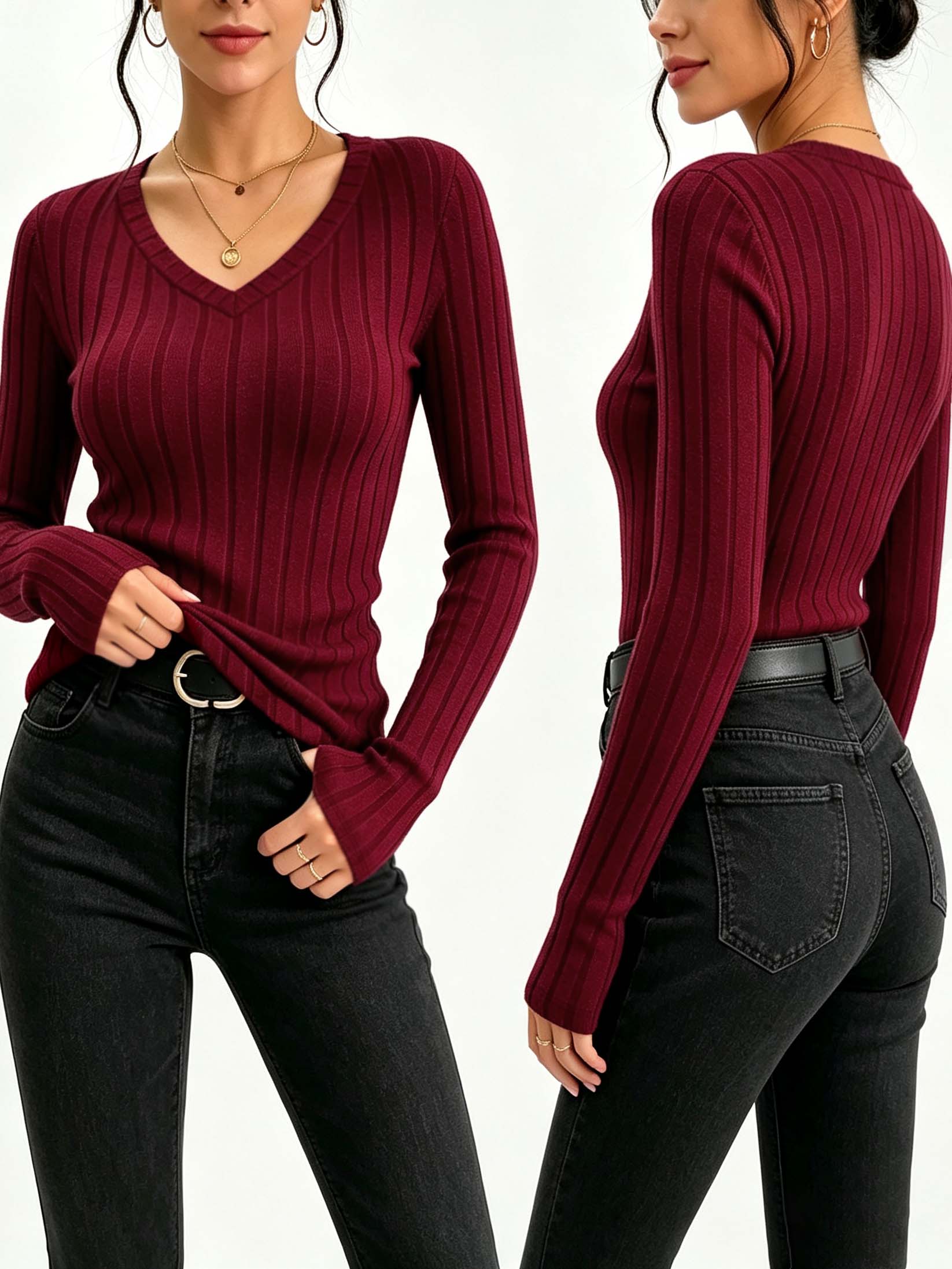 Blouses - Top da donna a maglia a