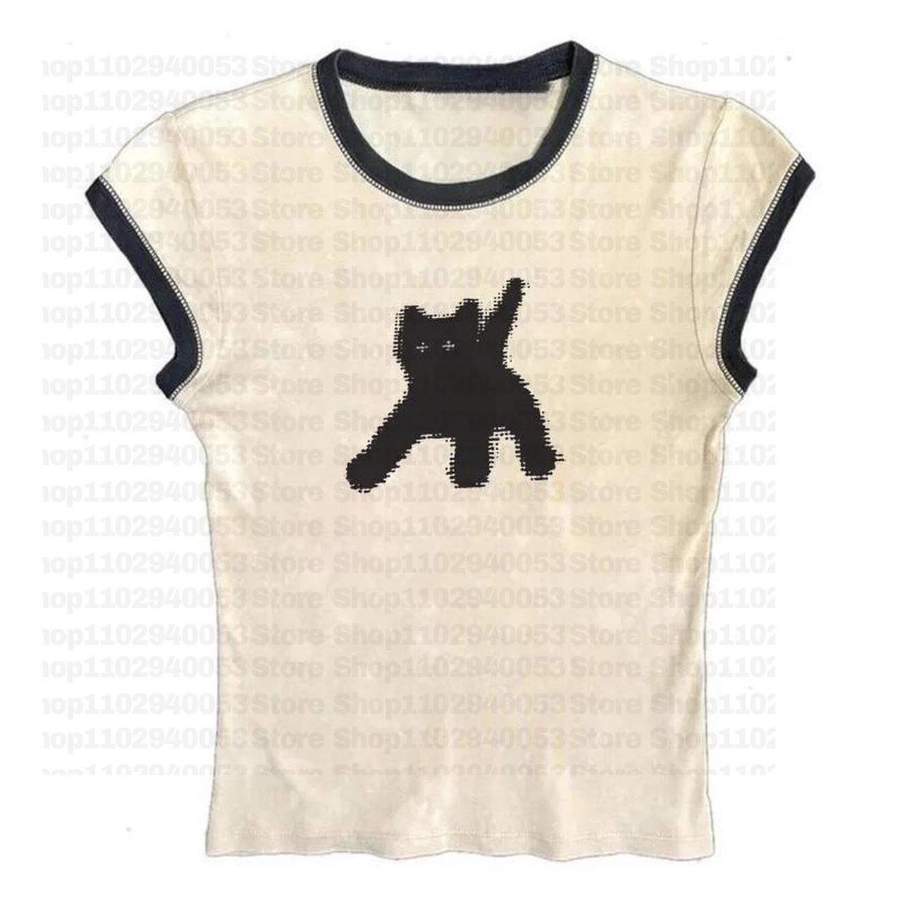 Y2K Graphic Baby Tee Crop - Estetica donna lettera stampa grafica Gothic