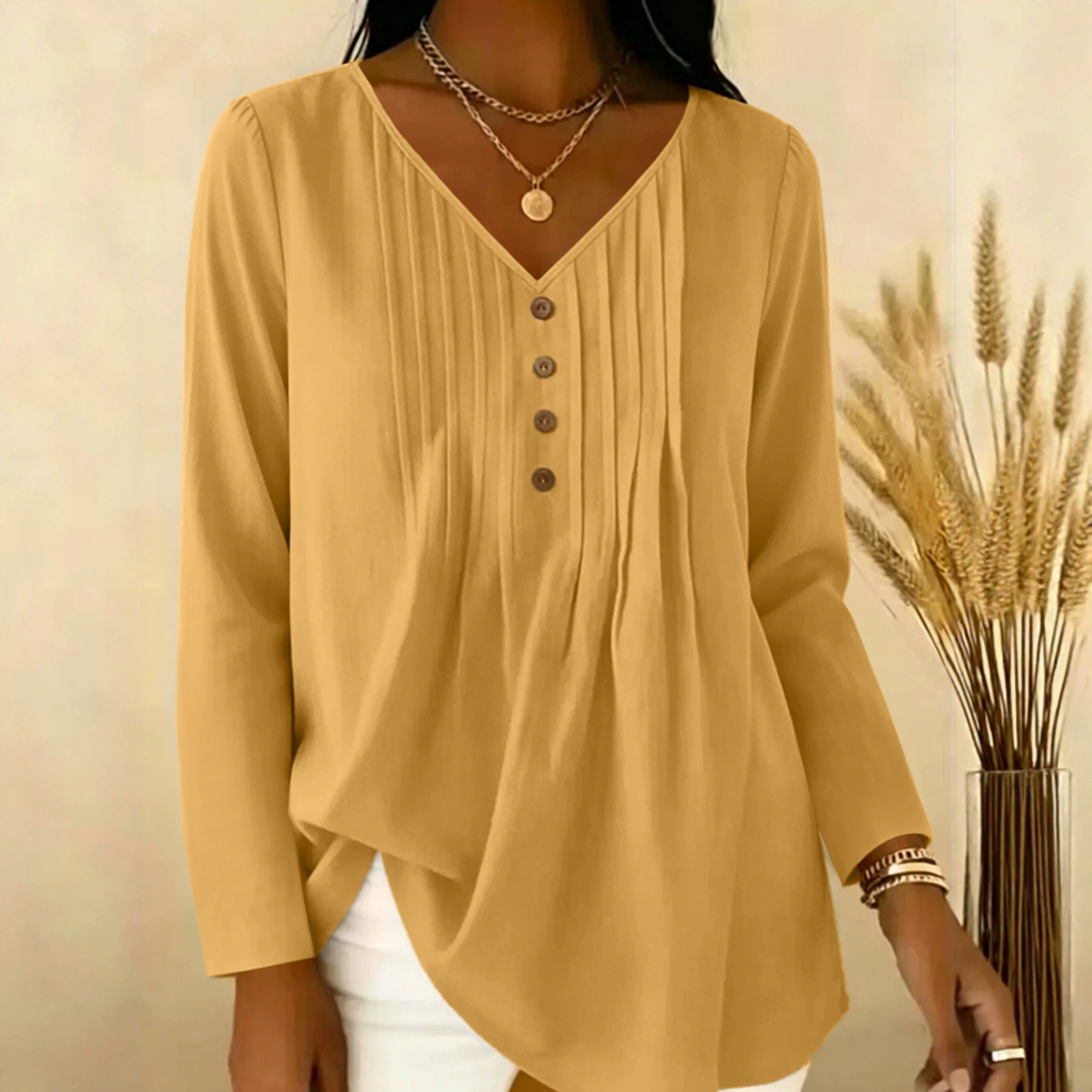 Blouses - Camicetta delicata a maniche lunghe con