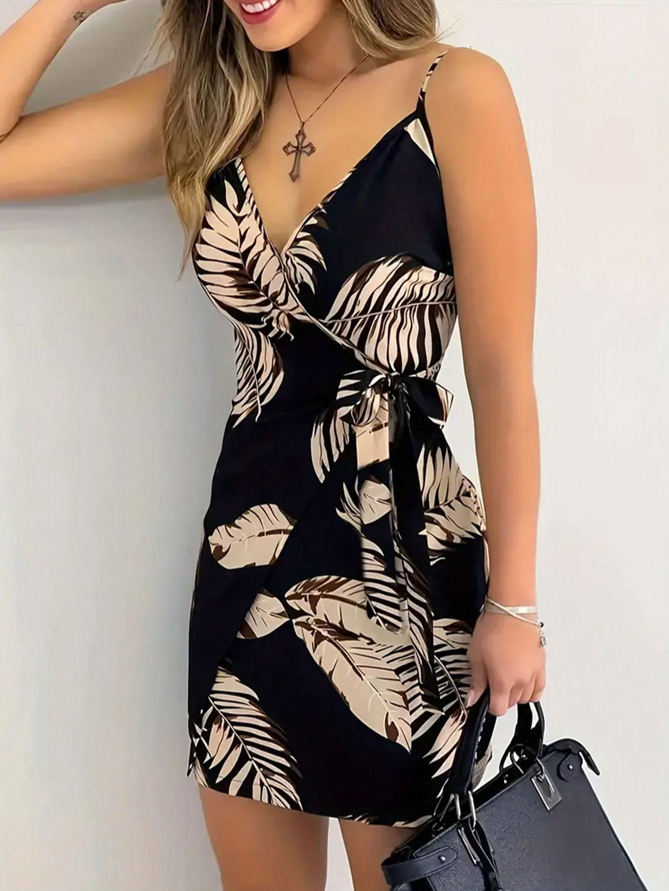 French Vintage Floral Midi Dress - Mini Abito Estivo da Donna con