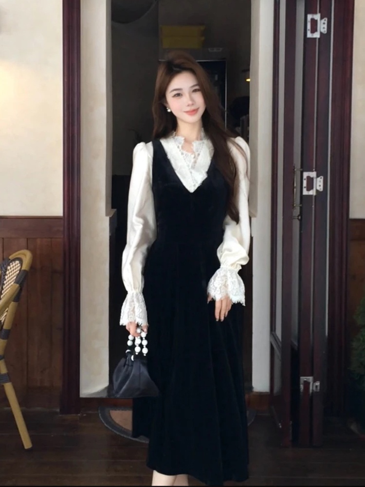 Korean Style A Line Shirt Dress - XZY Elegante Camicia in Seta con