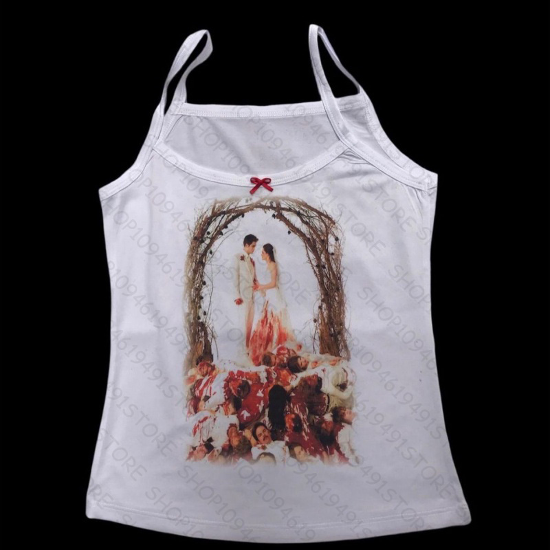 Y2K Graphic Baby Tee Crop - Anime Grafica Canotta Grunge Crop Top
