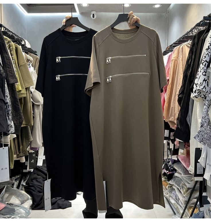 Korean Style A Line Shirt Dress - Abito T-shirt da donna taglie forti,