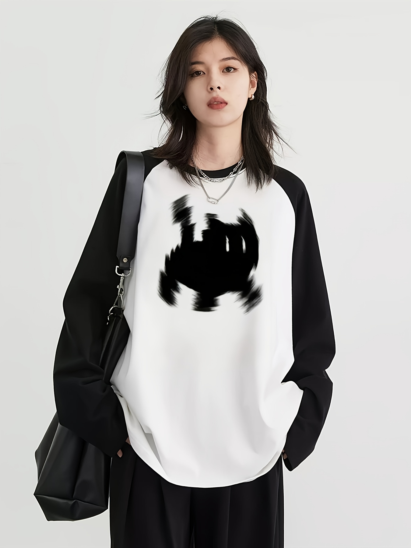 Blouses - T-shirt Raglan a Maniche Lunghe da