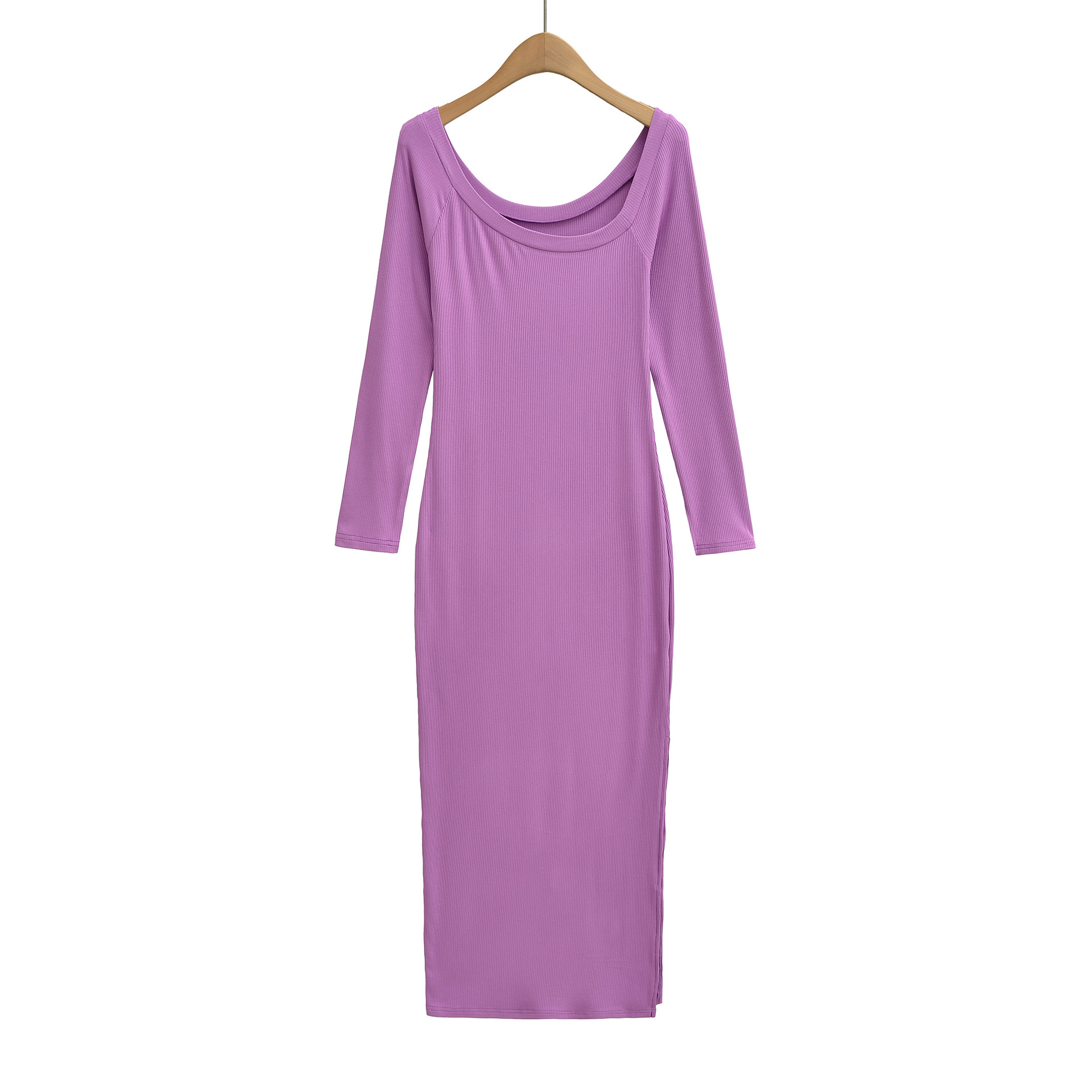 Abito a costine da donna con s - Bodycon Long Sleeve Ribbed Dress recensione e prezzo