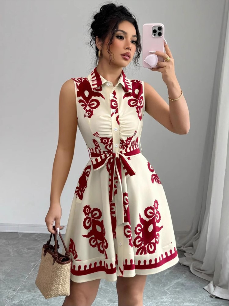 Abito casual estivo di nuova m - French Vintage Floral Midi Dress recensione e prezzo