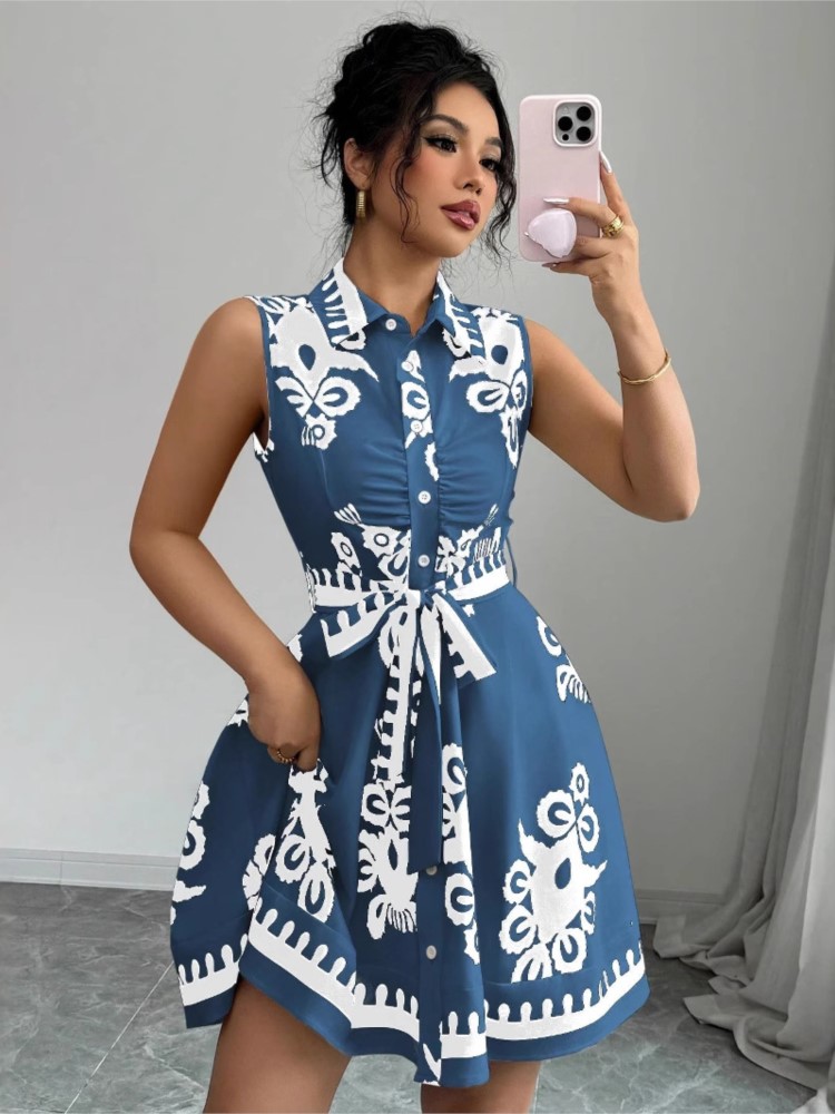 Abito casual estivo di nuova m - French Vintage Floral Midi Dress recensione e prezzo