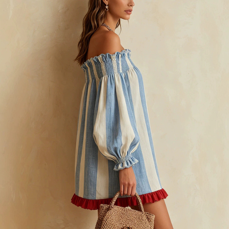 2026 Abito da Donna con Spalle - Off Shoulder Puff Sleeve Sundress recensione e prezzo