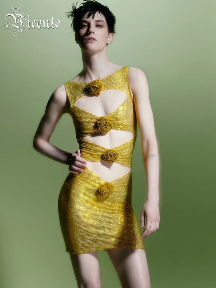 VC abito da festa di lusso da  - Sparkly Rhinestone Club Party Dress recensione e prezzo