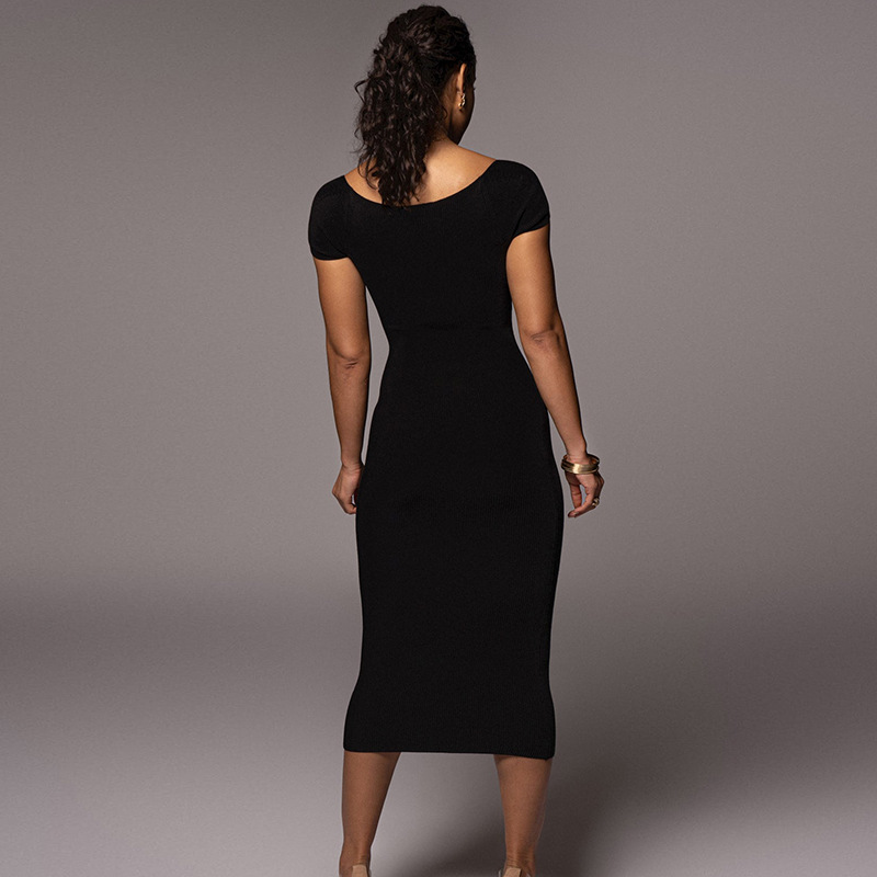 Abito Bodycon Estivo da Donna  - Bodycon Long Sleeve Ribbed Dress recensione e prezzo