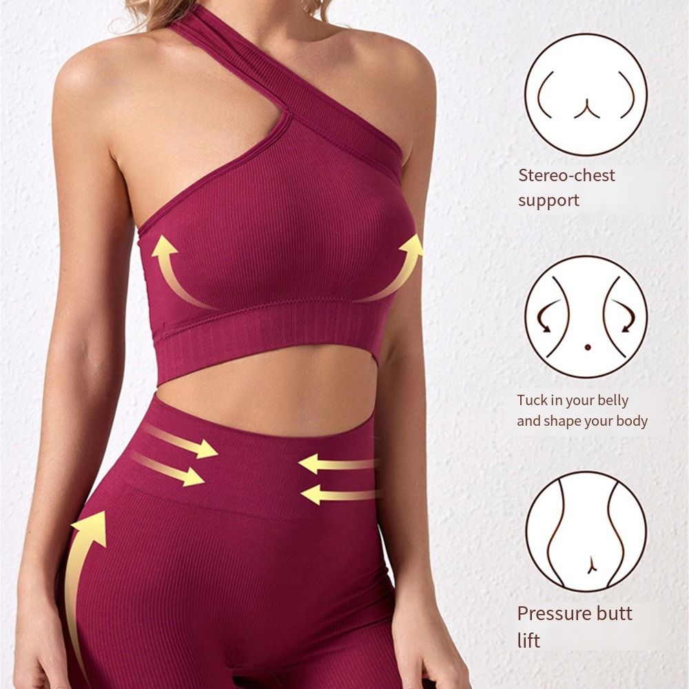 2 Pezzi Set Sportivo da Donna  - Seamless Ribbed Workout Tank Top recensione e prezzo