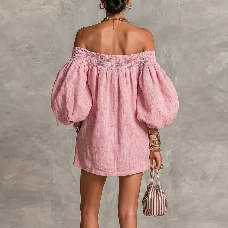 Abito Estivo 2026 Nuovo con Sp - Off Shoulder Puff Sleeve Sundress recensione e prezzo