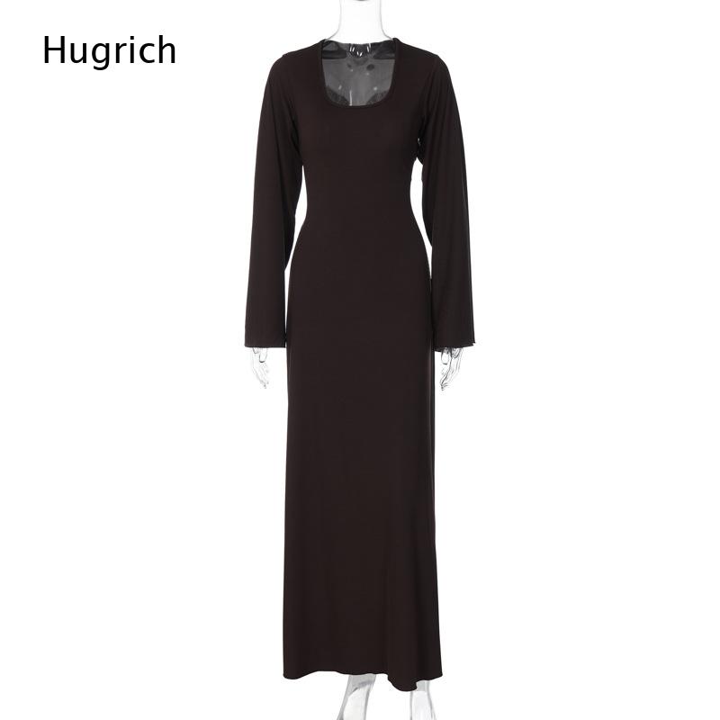 Abito lungo elegante da donna  - Bodycon Long Sleeve Ribbed Dress recensione e prezzo
