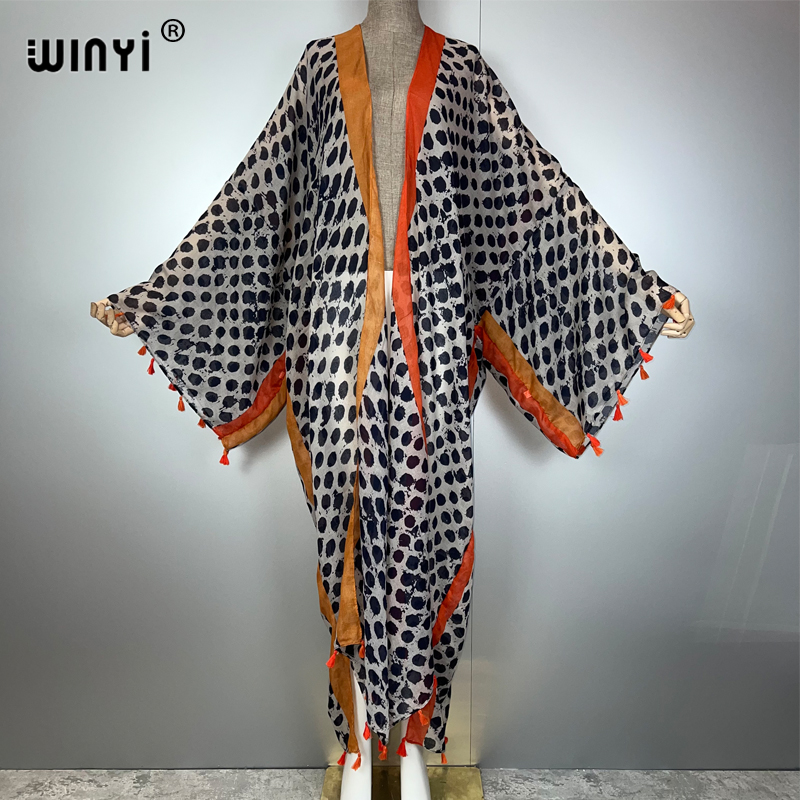 WINYI Abito Estivo Kimono Amer - Boho Summer Beach Maxi Dress recensione e prezzo