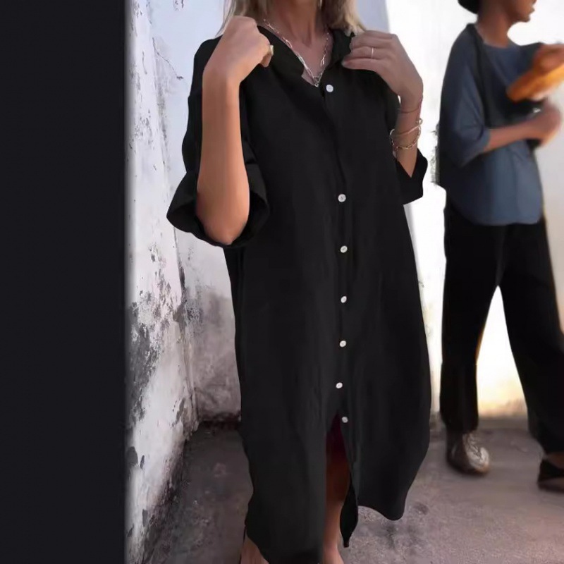 Abito chemisier da donna 2026  - Casual Loose Linen Shirt Dress recensione e prezzo
