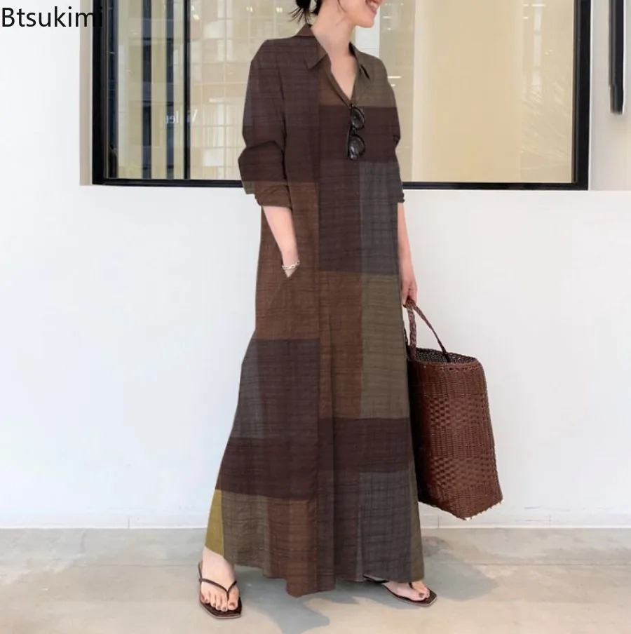 Nuovo Abito Camicia alla Moda  - Casual Loose Linen Shirt Dress recensione e prezzo