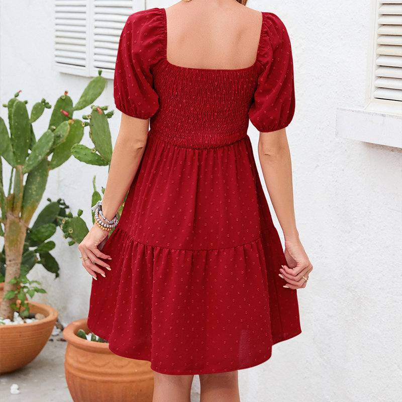 Abito estivo a maniche corte d - Off Shoulder Puff Sleeve Sundress recensione e prezzo