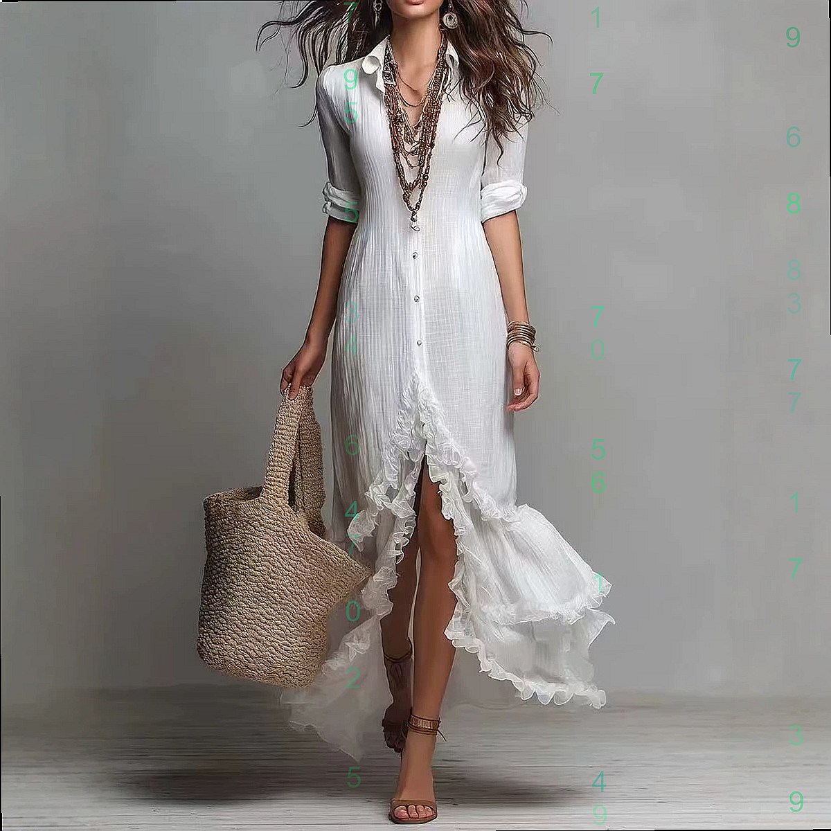Abito in cotone e lino con sch - Casual Loose Linen Shirt Dress recensione e prezzo