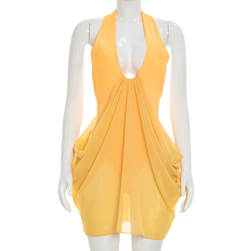 Mini Abito Sexy Scavato da Don - Y2K Backless Halter Mini Dress recensione e prezzo