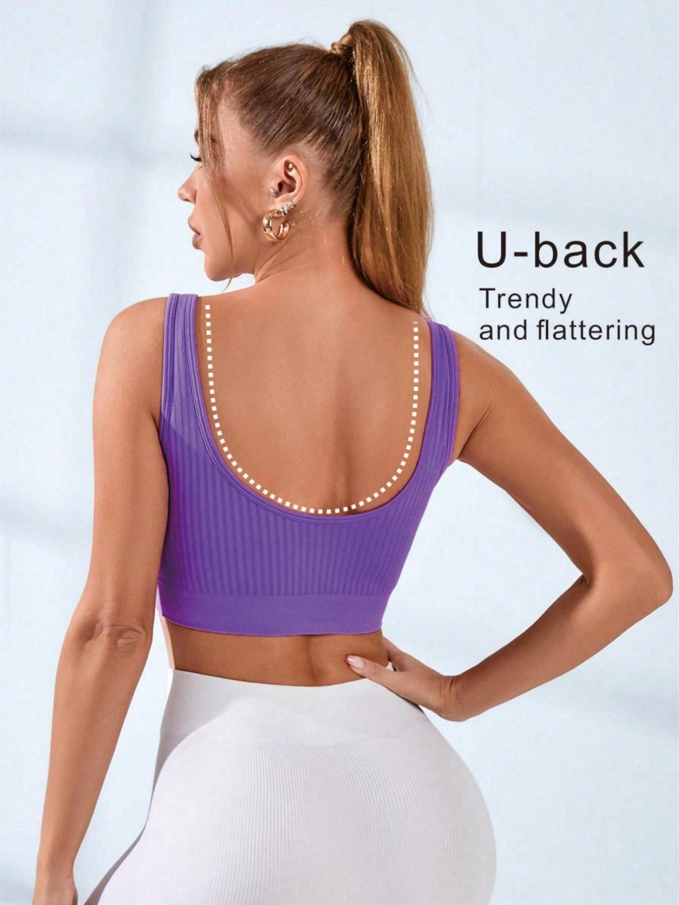 Reggiseno sportivo da donna a  - Seamless Ribbed Workout Tank Top recensione e prezzo