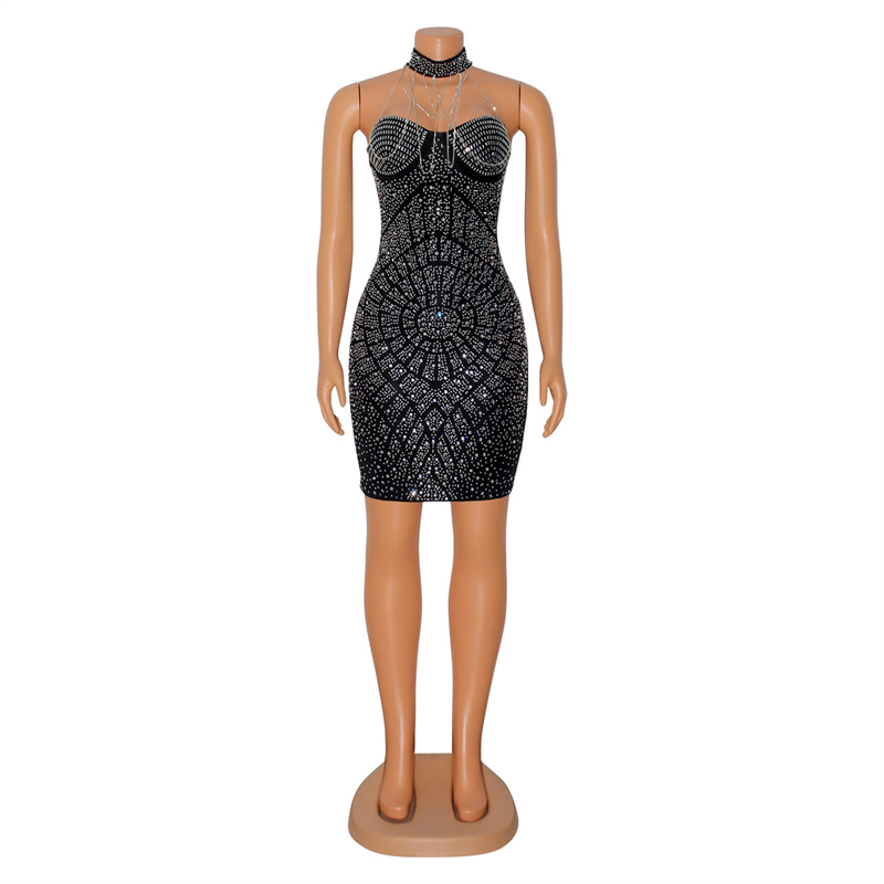 Doyerl Strass scintillanti Dia - Sparkly Rhinestone Club Party Dress recensione e prezzo
