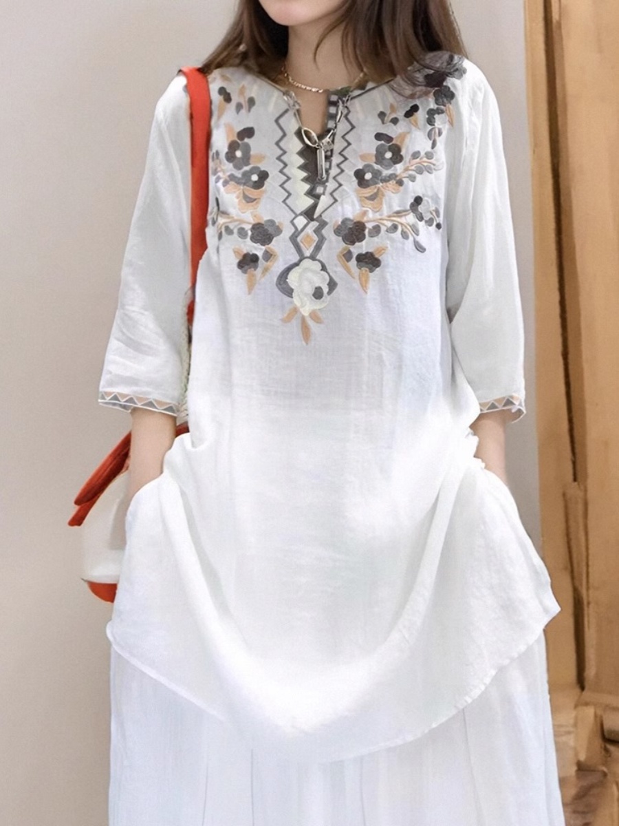 Elegante Abito Camicia in Lino - Casual Loose Linen Shirt Dress recensione e prezzo