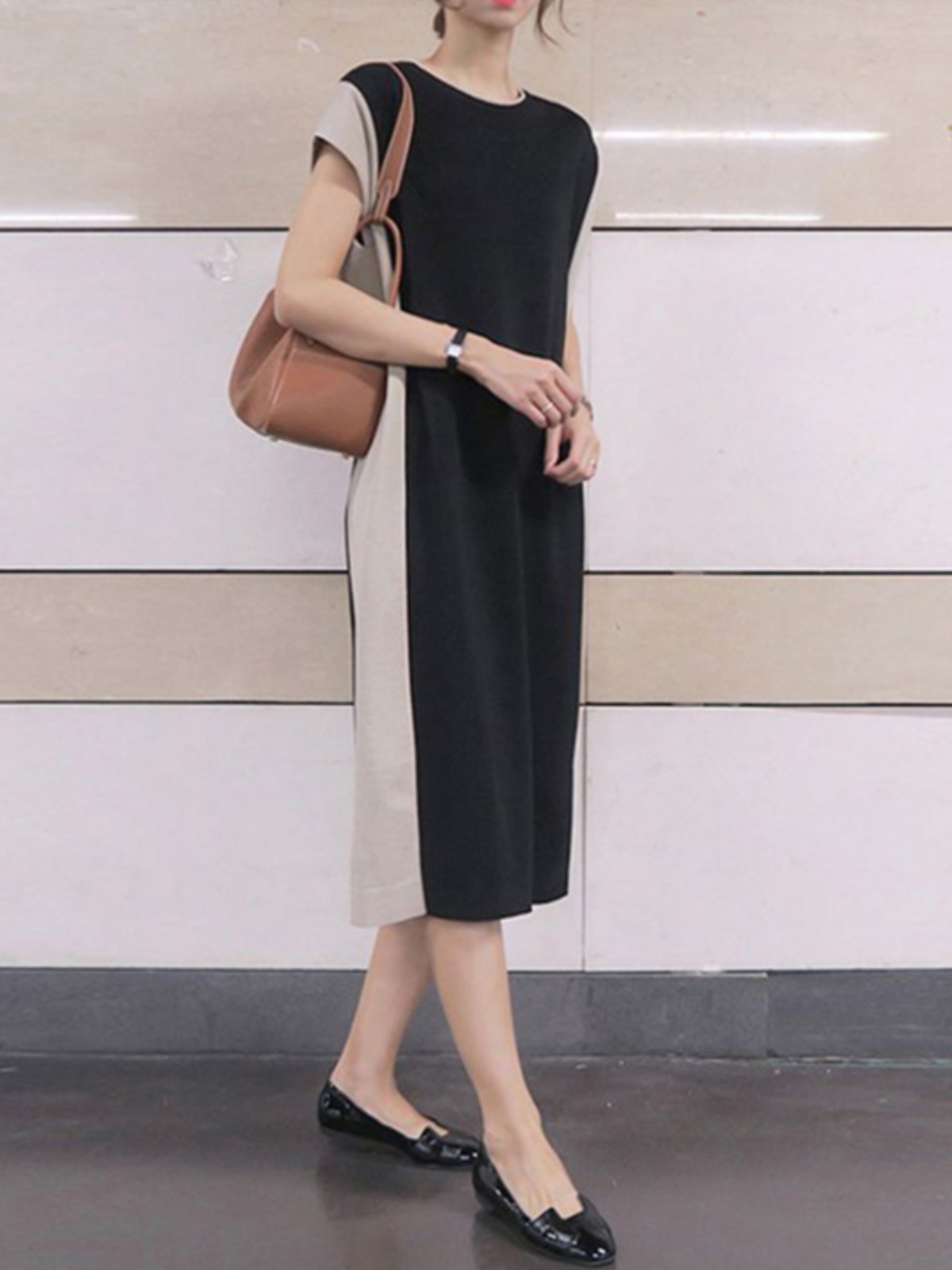 Abito T-Shirt a Mezza Lunghezz - Korean Style A Line Shirt Dress recensione e prezzo