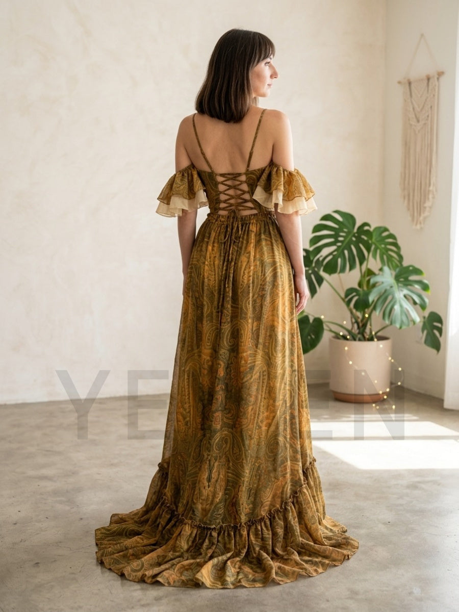 Set Abito Lungo 2 Pezzi Stampa - Boho Summer Beach Maxi Dress recensione e prezzo