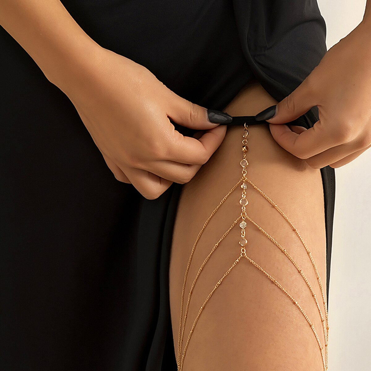 Boho Elastic Band Crystal Leg  - Boho Summer Beach Maxi Dress recensione e prezzo