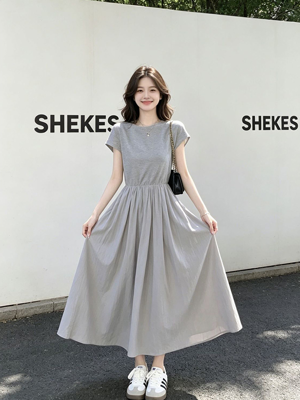 Abito T-shirt estivo da donna  - Korean Style A Line Shirt Dress recensione e prezzo