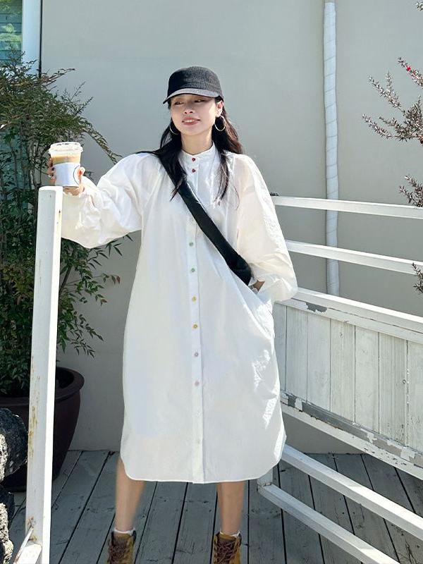 Abito chemisier da donna tagli - Korean Style A Line Shirt Dress recensione e prezzo