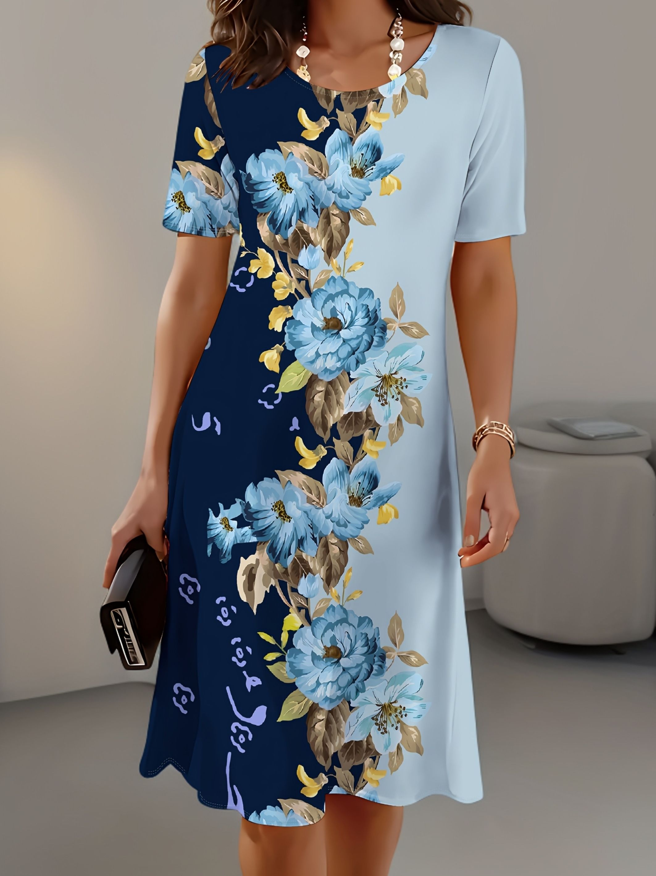 Nuovo Abito Estivo da Donna Sl - French Vintage Floral Midi Dress recensione e prezzo