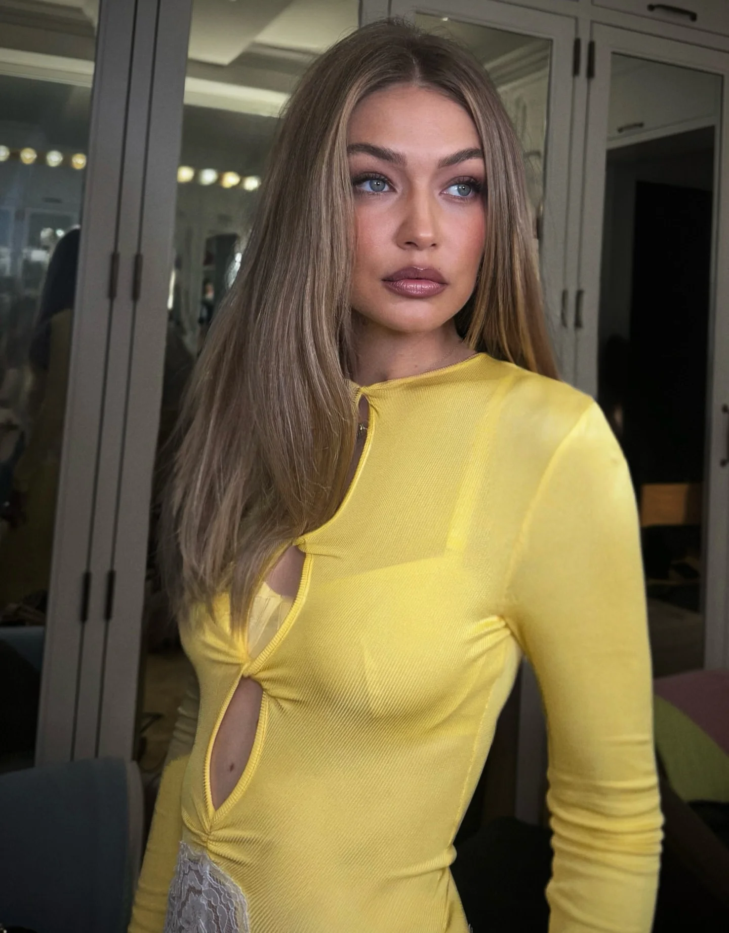 Abito lungo da donna giallo in - Bodycon Long Sleeve Ribbed Dress recensione e prezzo