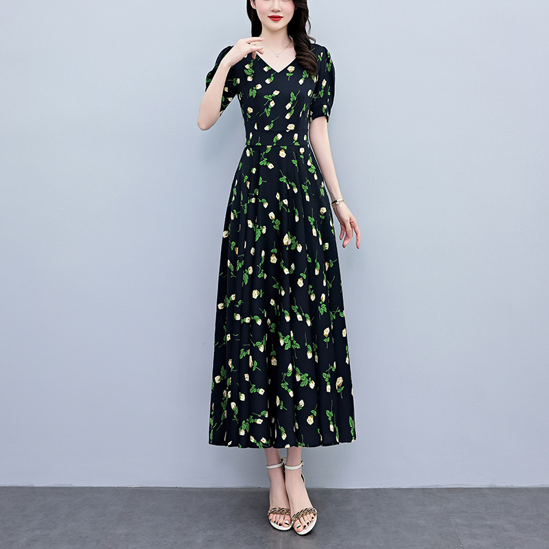 Abito Midi Estivo da Donna a M - French Vintage Floral Midi Dress recensione e prezzo