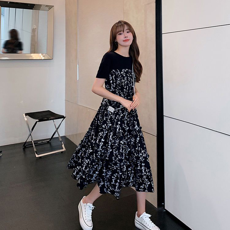 T-shirt da donna Falso due pez - Korean Style A Line Shirt Dress recensione e prezzo