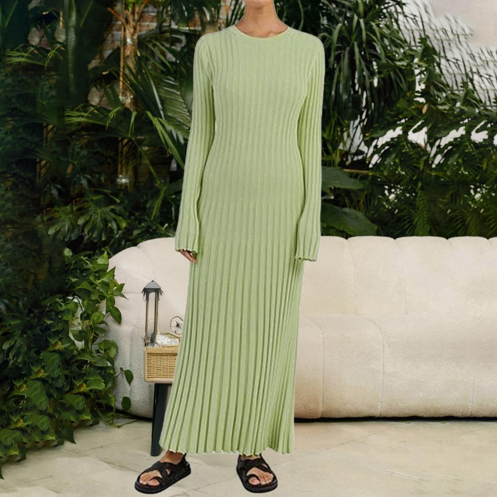 Abito in maglia a costine da d - Bodycon Long Sleeve Ribbed Dress recensione e prezzo