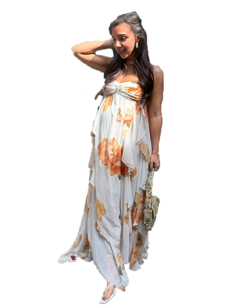 Boho Floral Maternità Servizio - Boho Summer Beach Maxi Dress recensione e prezzo