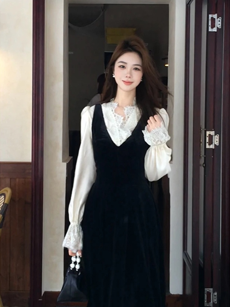 XZY Elegante Camicia in Seta c - Korean Style A Line Shirt Dress recensione e prezzo