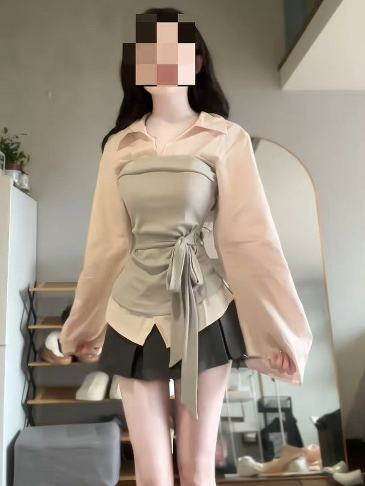 Completo da donna taglie forti - Korean Style A Line Shirt Dress recensione e prezzo