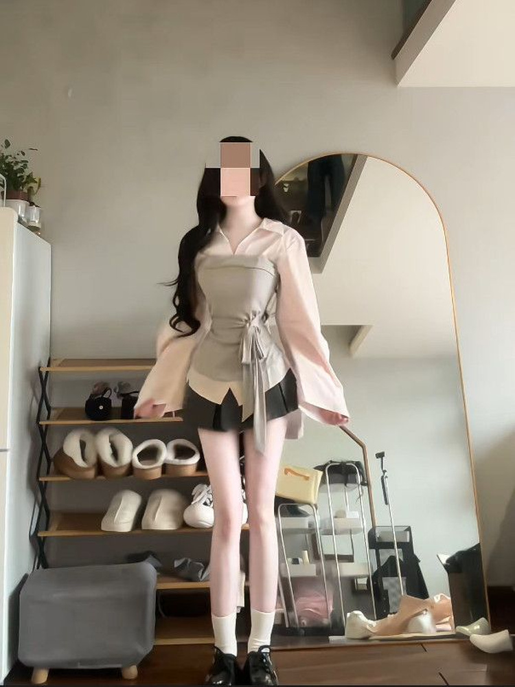 Completo da donna taglie forti - Korean Style A Line Shirt Dress recensione e prezzo