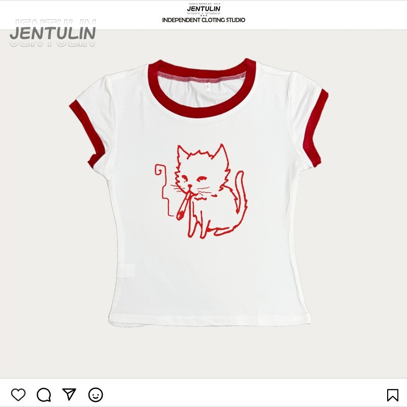 Top Corto Stile Coreano Y2k An - Y2K Graphic Baby Tee Crop recensione e prezzo