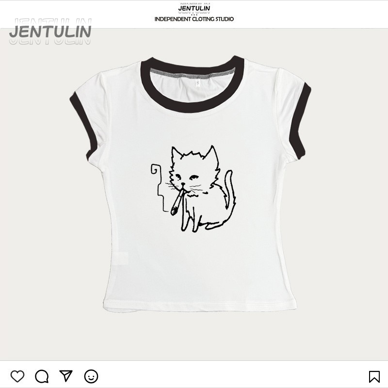 Top Corto Stile Coreano Y2k An - Y2K Graphic Baby Tee Crop recensione e prezzo