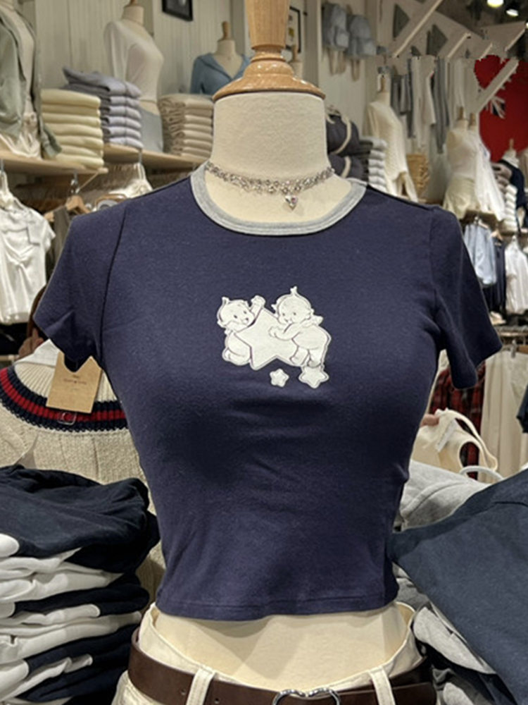 Angel Baby Graphic Slim T-Shir - Y2K Graphic Baby Tee Crop recensione e prezzo
