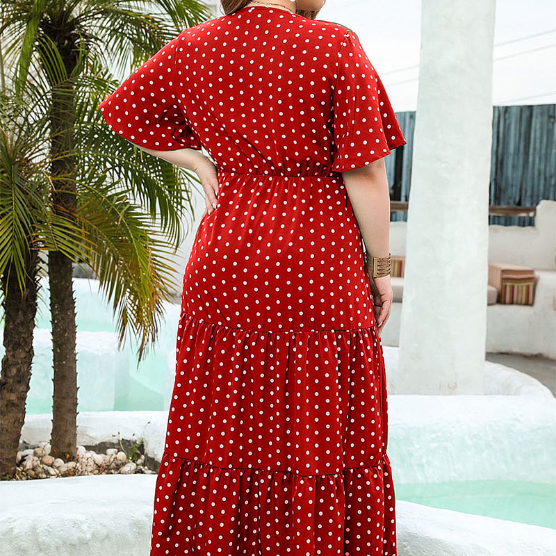 Boho Dot stampato scollo a V a - Boho Summer Beach Maxi Dress recensione e prezzo